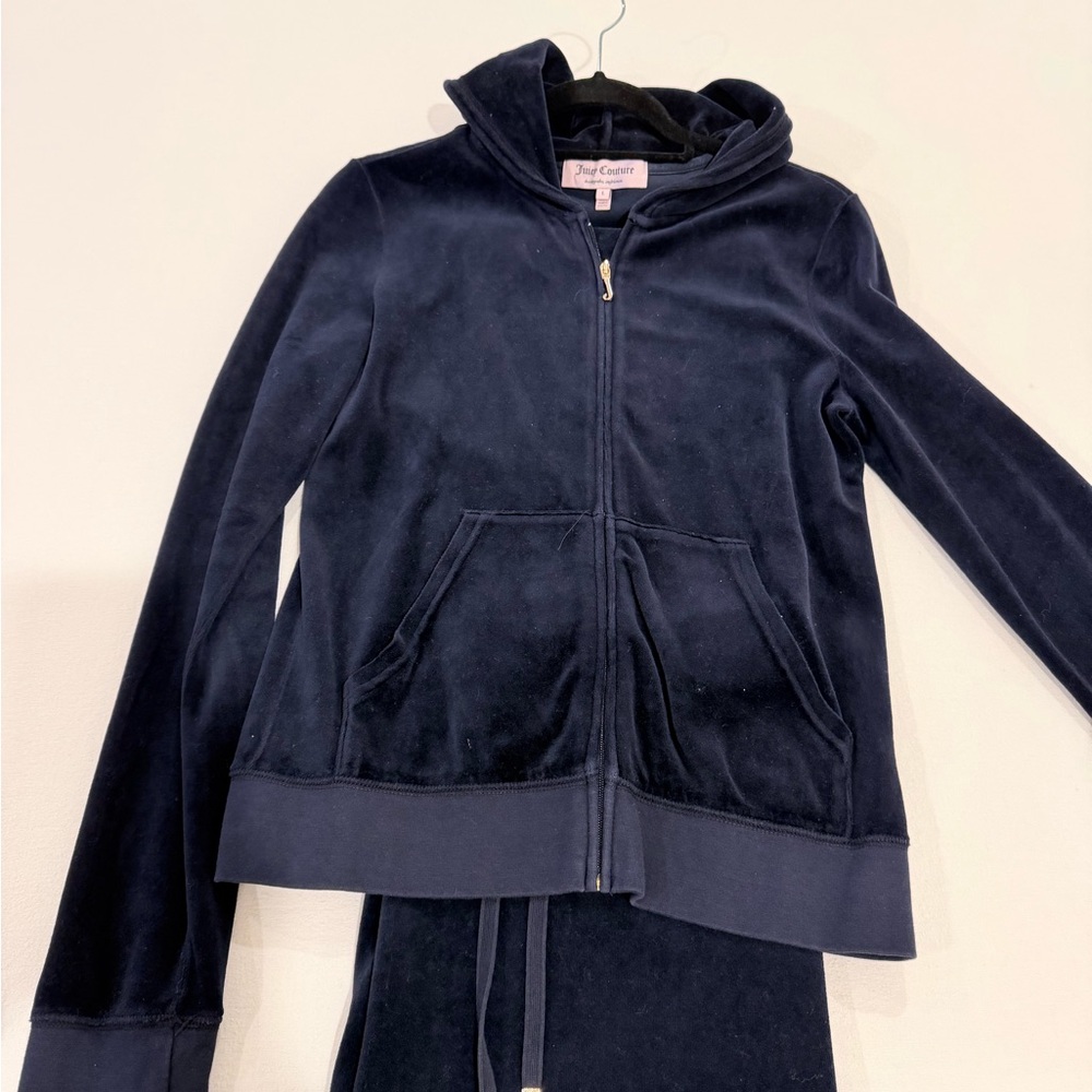 Juicy Couture Dark Blue Velour Jacket